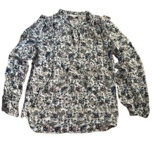 LOFT Women’s Long Sleeve Printed Blouse